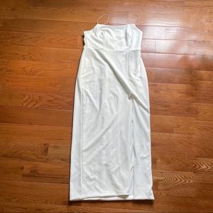 🪐Club London Cream Maxi Dress with side slit in 18US🪐